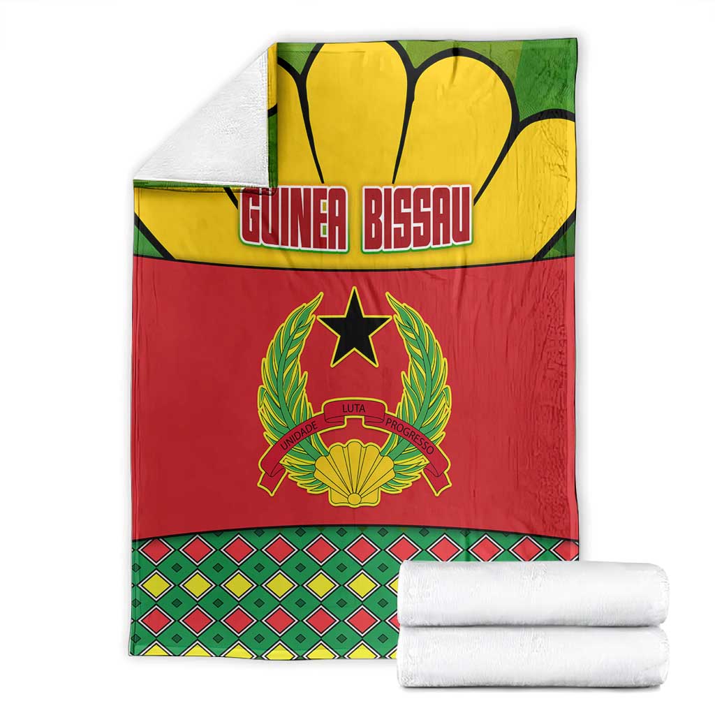 Guinea Bissau Blanket Red Yellow Green Geometric - African Pride