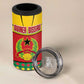 Guinea Bissau 4 in 1 Can Cooler Tumbler Red Yellow Green Geometric - African Pride