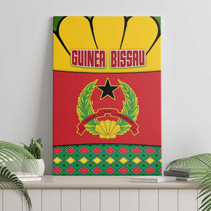 Guinea Bissau Canvas Wall Art Red Yellow Green Geometric - African Pride