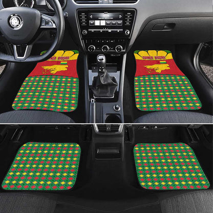 Guinea Bissau Car Mats Red Yellow Green Geometric - African Pride