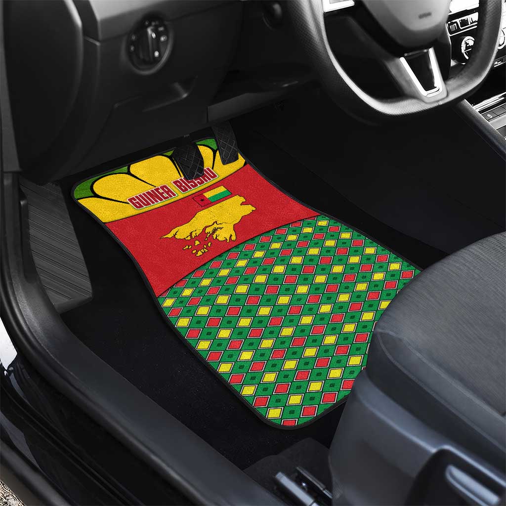 Guinea Bissau Car Mats Red Yellow Green Geometric - African Pride