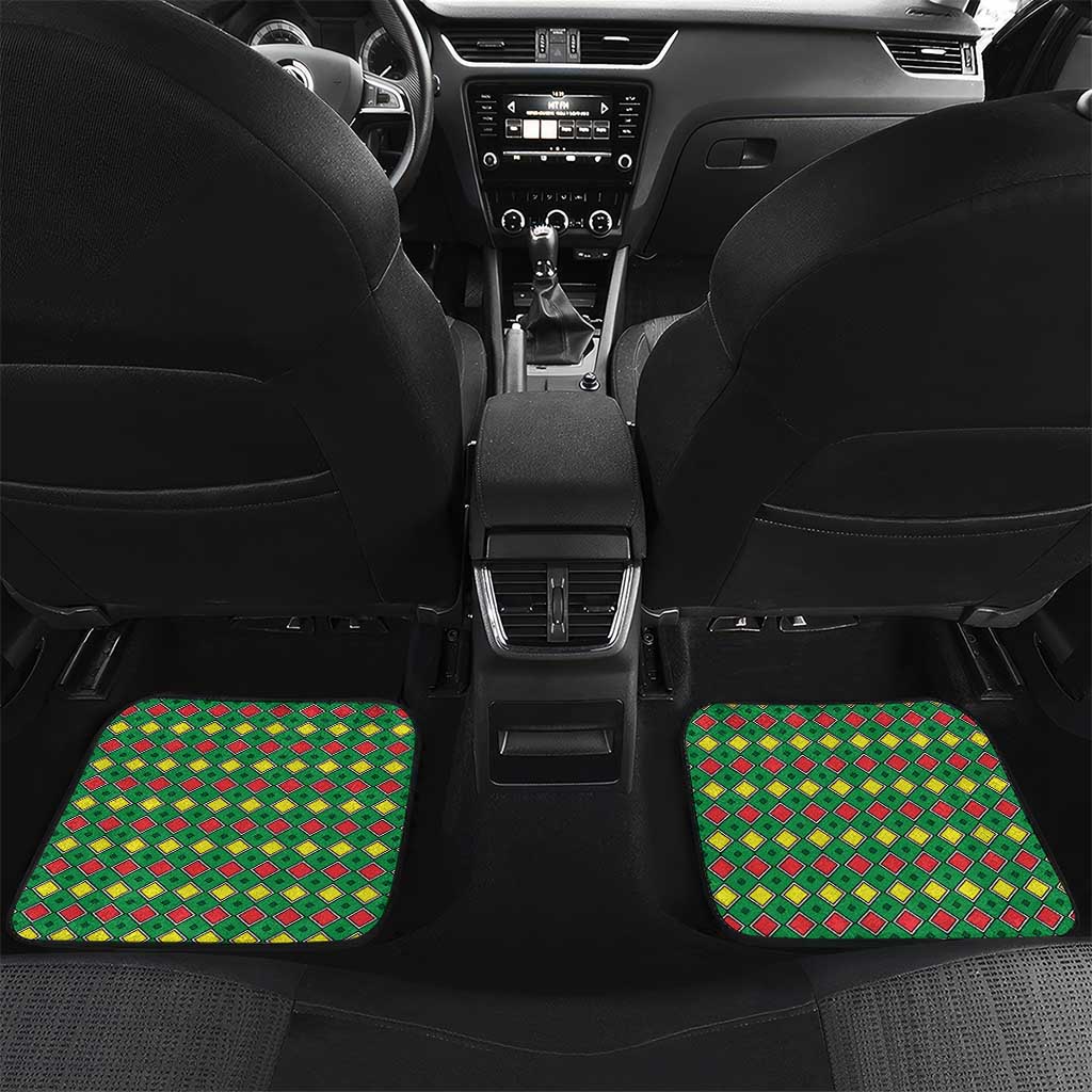 Guinea Bissau Car Mats Red Yellow Green Geometric - African Pride