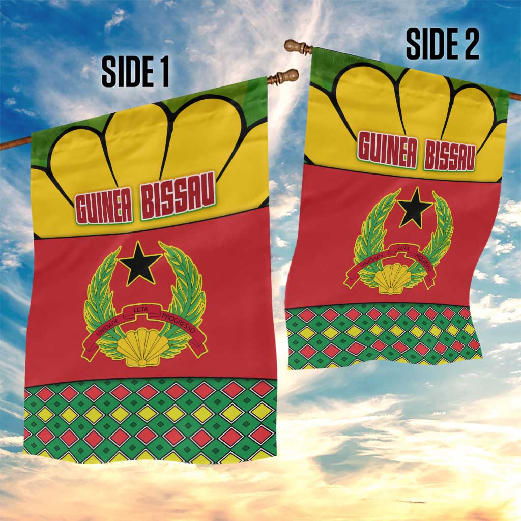 Guinea Bissau Garden Flag Red Yellow Green Geometric - African Pride