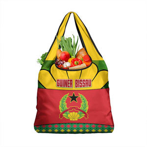 Guinea Bissau Grocery Bag Red Yellow Green Geometric - African Pride