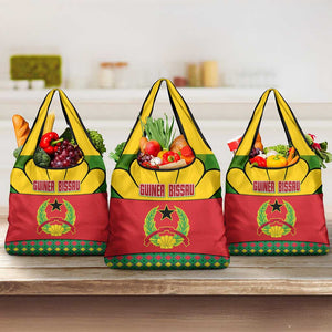Guinea Bissau Grocery Bag Red Yellow Green Geometric - African Pride