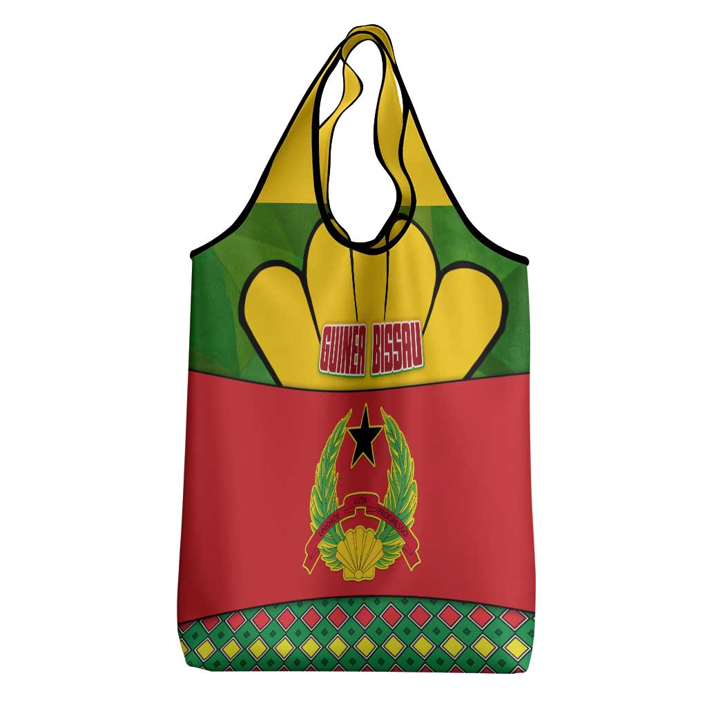Guinea Bissau Grocery Bag Red Yellow Green Geometric - African Pride