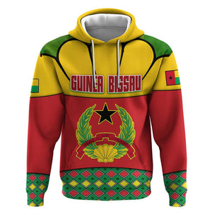 Guinea Bissau Hoodie Red Yellow Green Geometric - African Pride