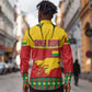 Guinea Bissau Long Sleeve Button Shirt Red Yellow Green Geometric - African Pride