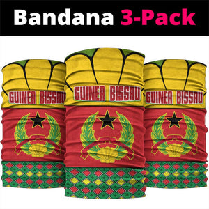 Guinea Bissau Neck Gaiter Red Yellow Green Geometric - African Pride
