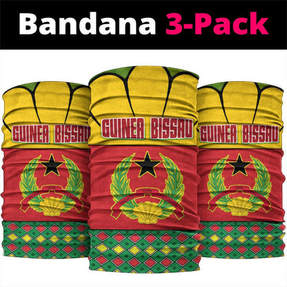 Guinea Bissau Neck Gaiter Red Yellow Green Geometric - African Pride