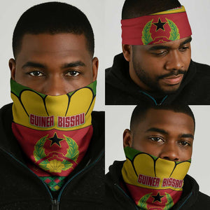 Guinea Bissau Neck Gaiter Red Yellow Green Geometric - African Pride