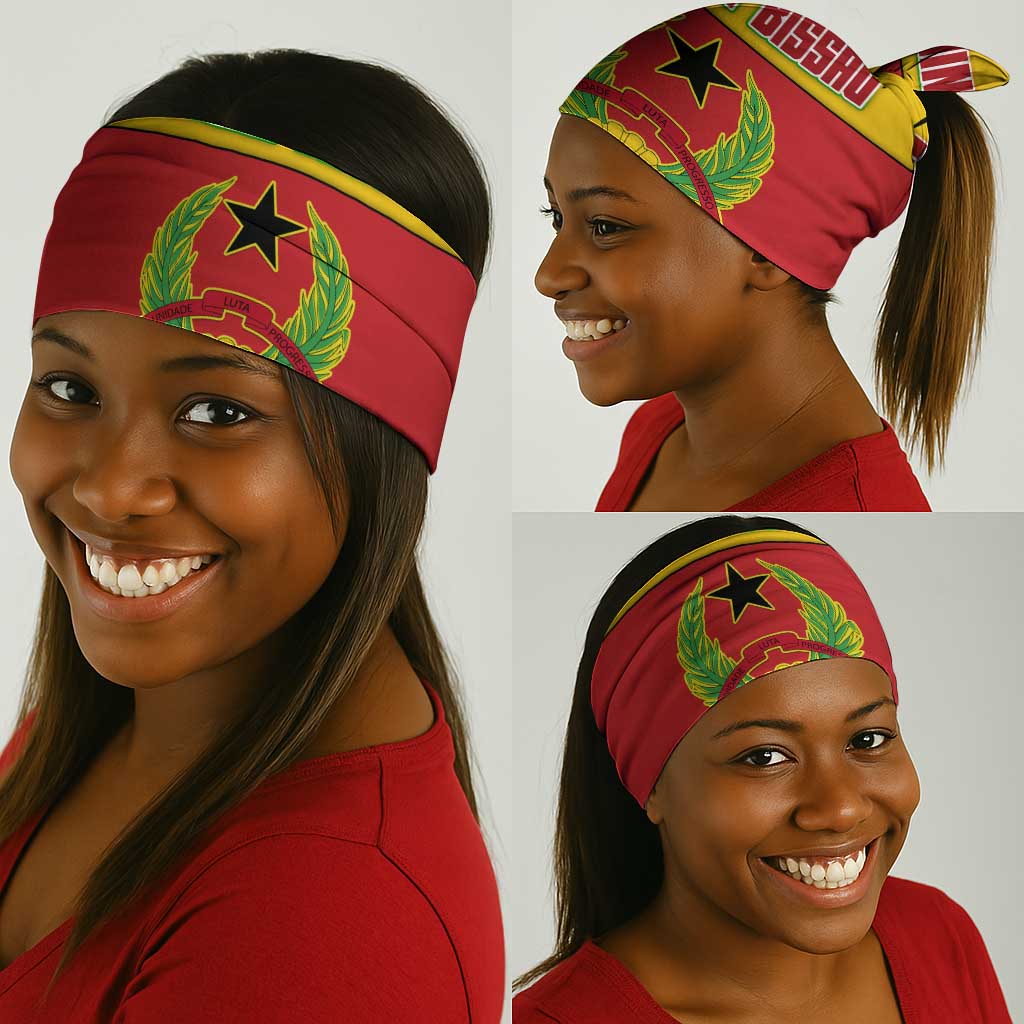 Guinea Bissau Neck Gaiter Red Yellow Green Geometric - African Pride