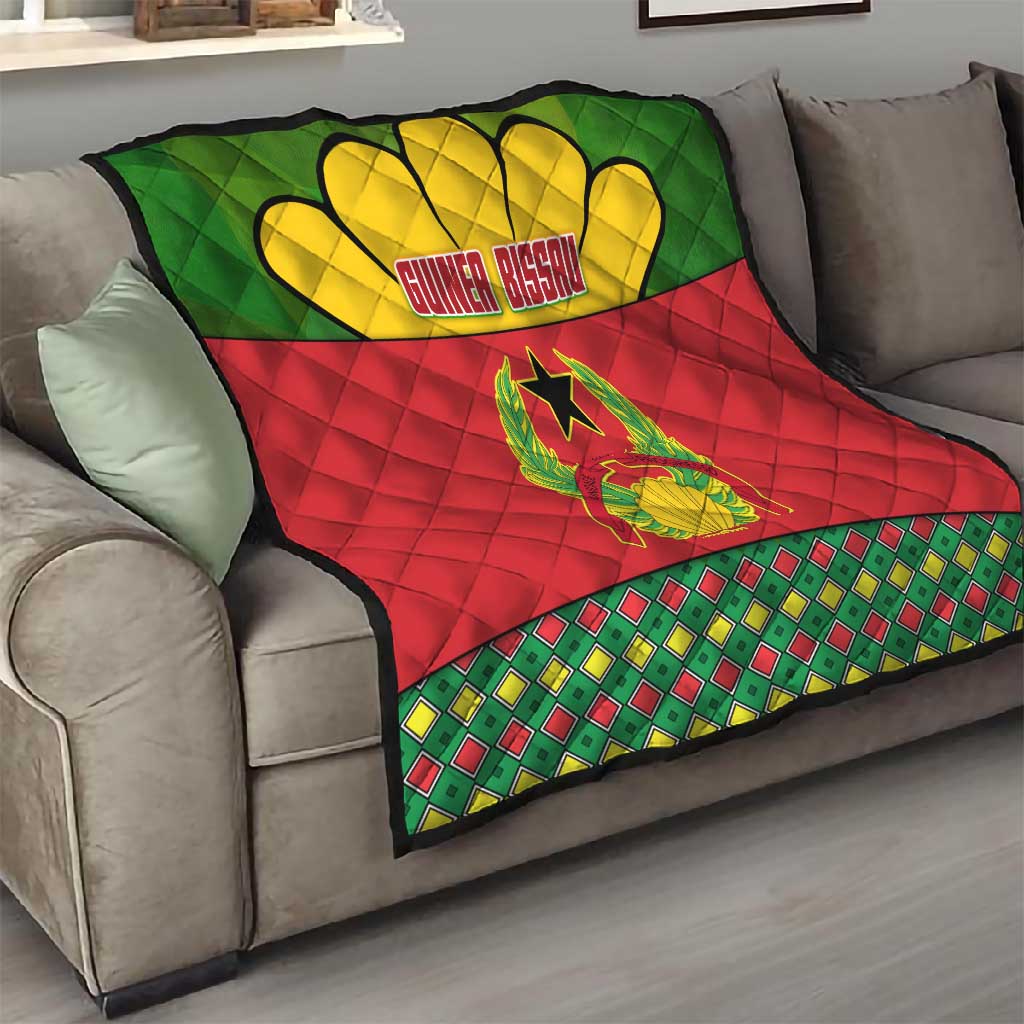Guinea Bissau Quilt Red Yellow Green Geometric - African Pride