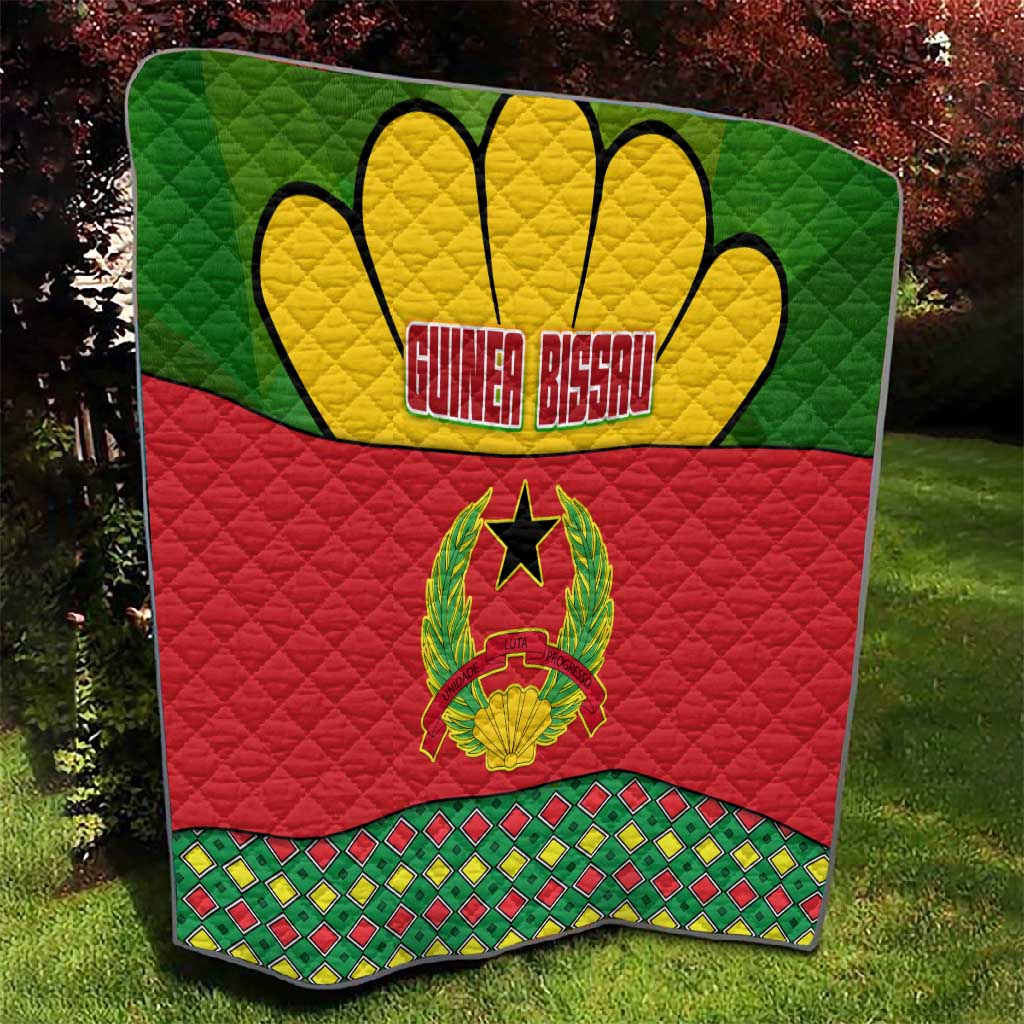 Guinea Bissau Quilt Red Yellow Green Geometric - African Pride