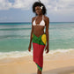 Guinea Bissau Sarong Red Yellow Green Geometric - African Pride