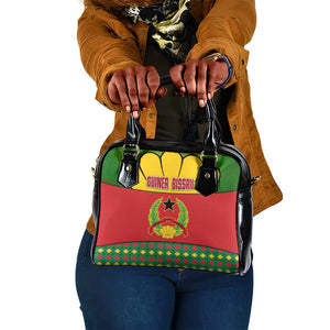 Guinea Bissau Shoulder Handbag Red Yellow Green Geometric - African Pride