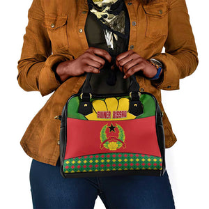 Guinea Bissau Shoulder Handbag Red Yellow Green Geometric - African Pride