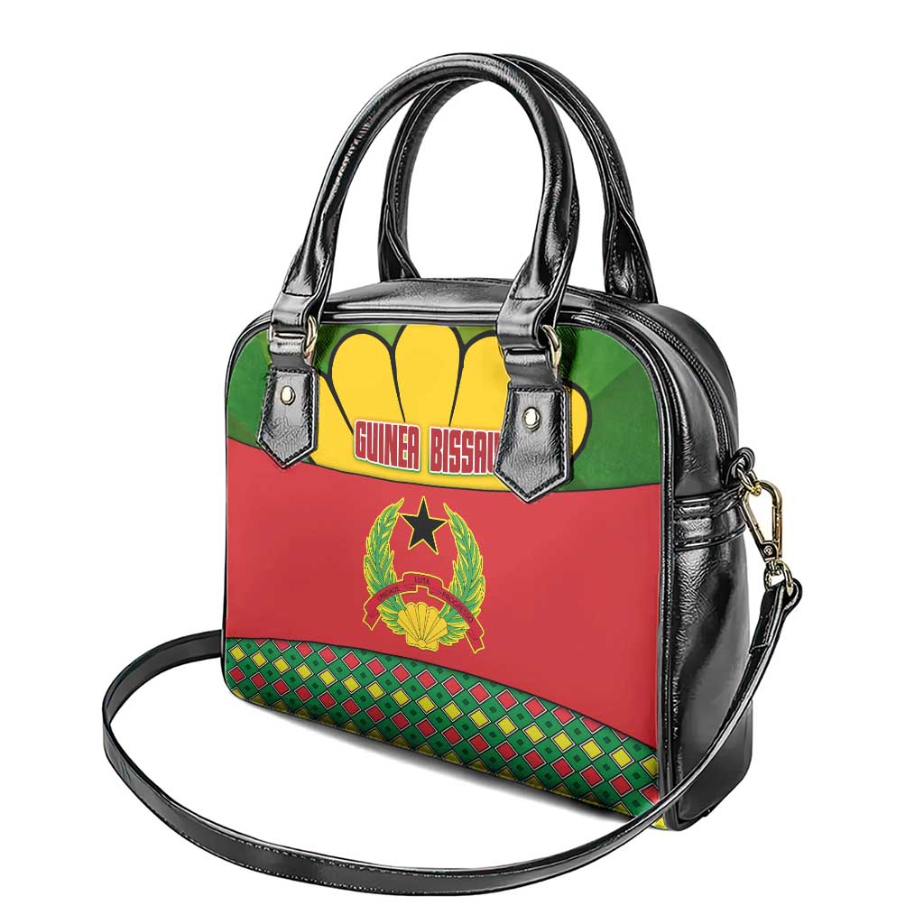 Guinea Bissau Shoulder Handbag Red Yellow Green Geometric - African Pride