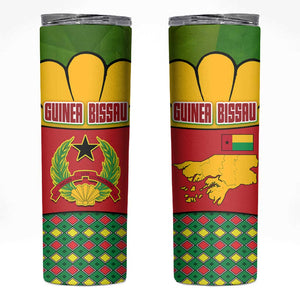 Guinea Bissau Skinny Tumbler Red Yellow Green Geometric - African Pride