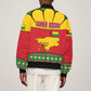 Guinea Bissau Sleeve Zip Bomber Jacket Red Yellow Green Geometric - African Pride