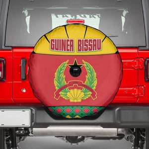 Guinea Bissau Spare Tire Cover Red Yellow Green Geometric - African Pride