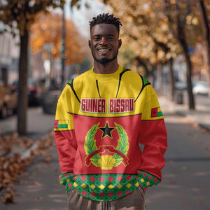 Guinea Bissau Sweatshirt Red Yellow Green Geometric - African Pride