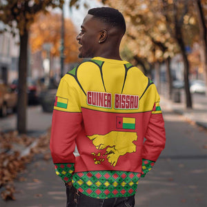 Guinea Bissau Sweatshirt Red Yellow Green Geometric - African Pride