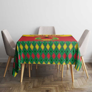 Guinea Bissau Tablecloth Red Yellow Green Geometric - African Pride