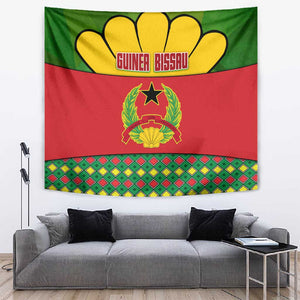 Guinea Bissau Tapestry Red Yellow Green Geometric - African Pride