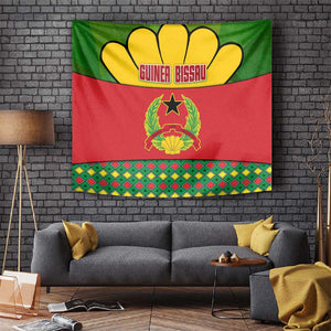 Guinea Bissau Tapestry Red Yellow Green Geometric - African Pride