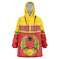 Guinea Bissau Wearable Blanket Hoodie Red Yellow Green Geometric - African Pride