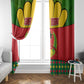 Guinea Bissau Window Curtain Red Yellow Green Geometric - African Pride