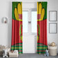Guinea Bissau Window Curtain Red Yellow Green Geometric - African Pride