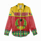 Guinea Bissau Women Casual Shirt Red Yellow Green Geometric - African Pride