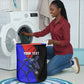 Personalized Cape Verde Soccer Shark Mascot Laundry Basket Blue Sharks Football Player Dynamic Graphic
