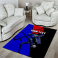 Personalized Cape Verde Soccer Shark Mascot Area Rug Blue Sharks Football Player Dynamic Graphic