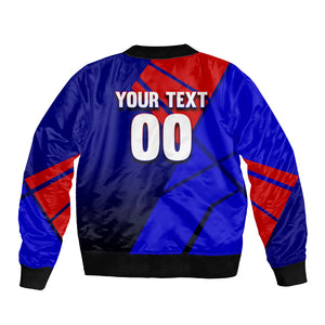 Personalized Cape Verde Soccer Shark Mascot Bomber Jacket Blue Sharks Football Player Dynamic Graphic