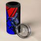 Personalized Cape Verde Soccer Shark Mascot 4 in 1 Can Cooler Tumbler Blue Sharks Football Player Dynamic Graphic