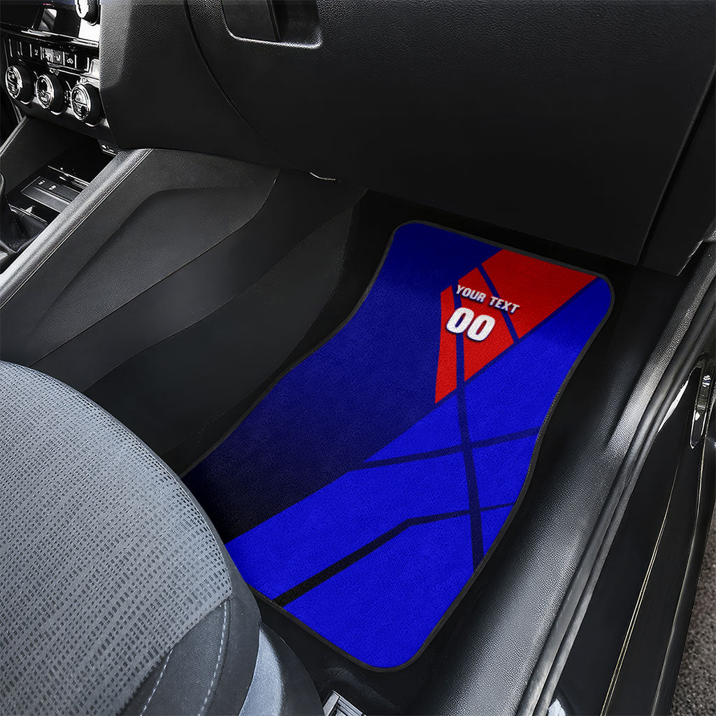 Personalized Cape Verde Soccer Shark Mascot Car Mats Blue Sharks Football Player Dynamic Graphic