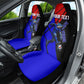 Personalized Cape Verde Soccer Shark Mascot Car Seat Cover Blue Sharks Football Player Dynamic Graphic