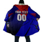 Personalized Cape Verde Soccer Shark Mascot Cloak Blue Sharks Football Player Dynamic Graphic