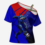 Personalized Cape Verde Soccer Shark Mascot Cross Shoulder Shirt Blue Sharks Football Player Dynamic Graphic