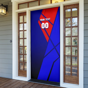 Personalized Cape Verde Soccer Shark Mascot Door Cover Blue Sharks Football Player Dynamic Graphic
