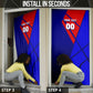 Personalized Cape Verde Soccer Shark Mascot Door Cover Blue Sharks Football Player Dynamic Graphic