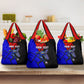 Personalized Cape Verde Soccer Shark Mascot Grocery Bag Blue Sharks Football Player Dynamic Graphic