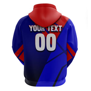 Personalized Cape Verde Soccer Shark Mascot Hoodie Blue Sharks Football Player Dynamic Graphic