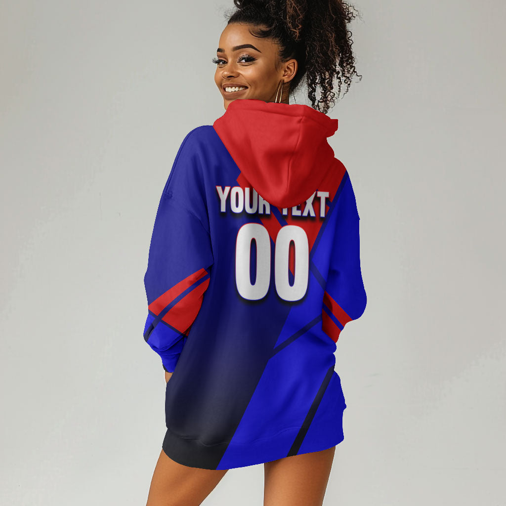 Personalized Cape Verde Soccer Shark Mascot Hoodie Dress Blue Sharks Football Player Dynamic Graphic