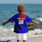 Personalized Cape Verde Soccer Shark Mascot Kid Hawaiian Shirt Blue Sharks Football Player Dynamic Graphic