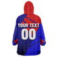 Personalized Cape Verde Soccer Shark Mascot Kid Wearable Blanket Hoodie Blue Sharks Football Player Dynamic Graphic
