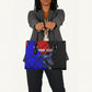 Personalized Cape Verde Soccer Shark Mascot Leather Bag Blue Sharks Football Player Dynamic Graphic